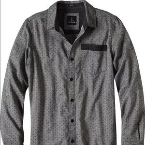 Prana Button Up Dover Gravel Shirt Mens XL ** New *